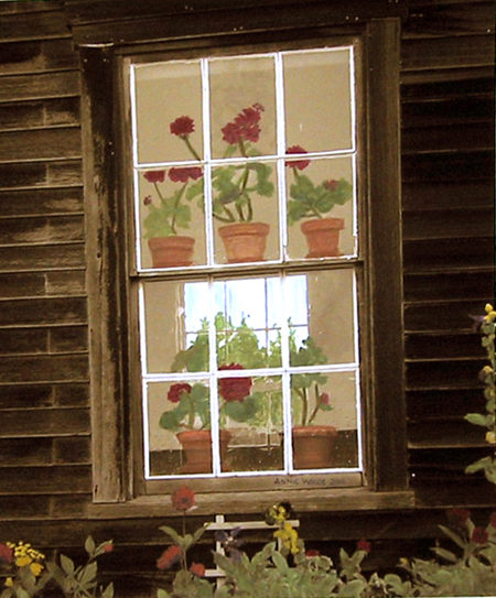 Colored Pencil on Photo of Window